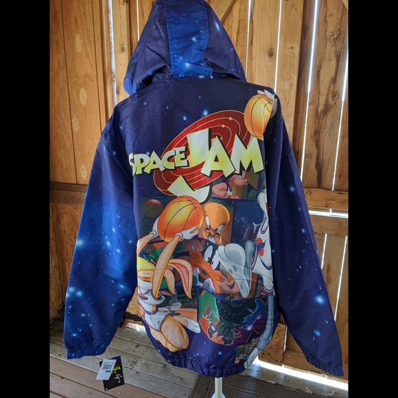 Members Only x Space Jam Tune Squad Windbreaker Jacket Size L Y2K - Picture 3 of 7